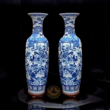 Lộc Bình Cá Chép Vượt Vũ Môn 1m45 , Gốm Sứ Phong Thủy Hút Lộc Tăng Danh Vọng